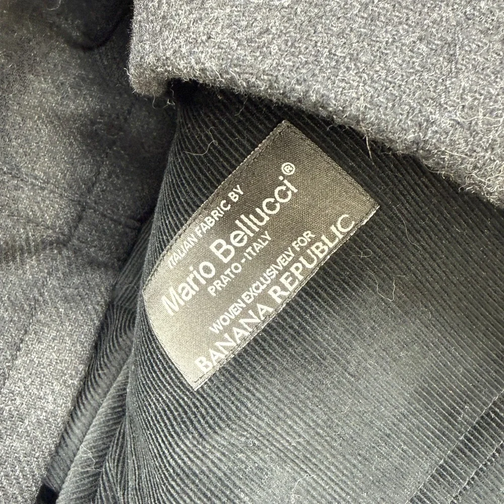 Banana Republic Wool Blend Jacket Men Large Charcoal Grey Mario Bellucci Italian